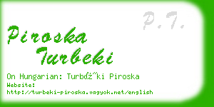 piroska turbeki business card